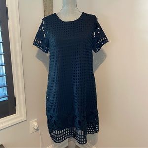 Molly Bracken black short sleeve midi dress